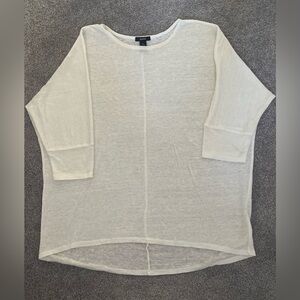 Alfani Women's Cream 3/4 Length Sleeve Top